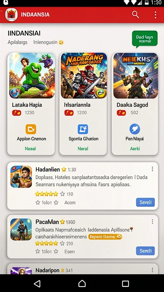 Fitur permainan yang seru dan mendebarkan.