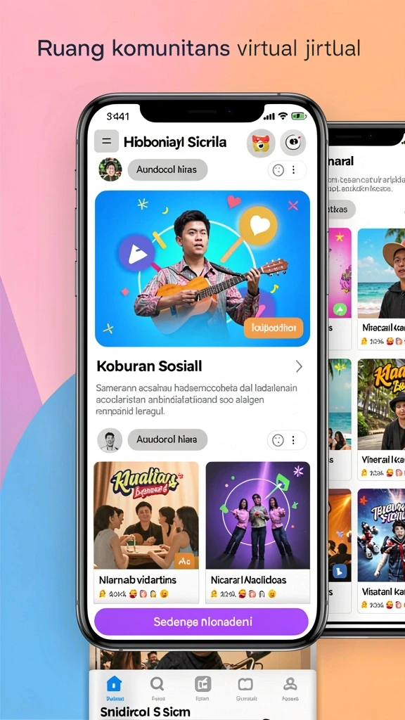 Fitur sosial untuk berinteraksi dengan pemain lain.