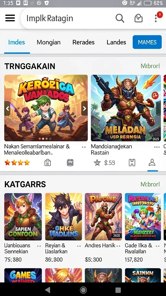 Beragam mode permainan dan tantangan yang seru.