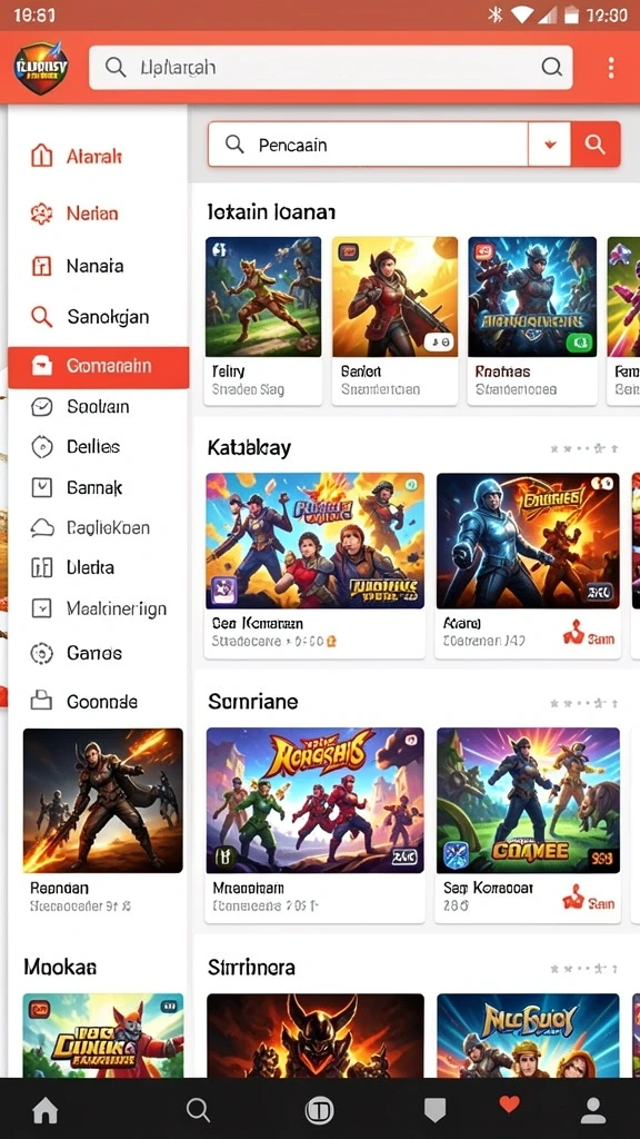 Beragam pilihan permainan menarik yang ditawarkan.