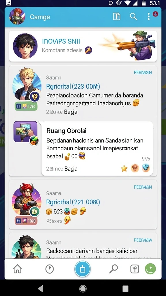 Karakter unik yang dapat dipilih sesuai gaya bermain.