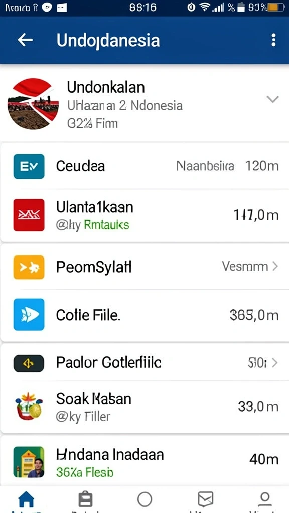 Menu permainan yang beragam dan menarik.