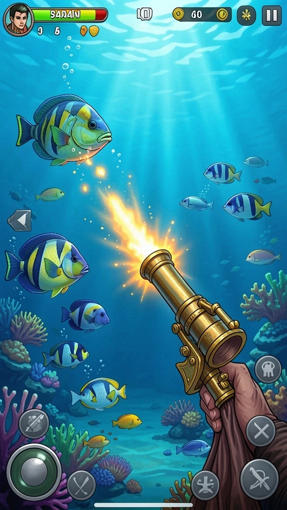 Screenshot menampilkan level pertama yang menarik.