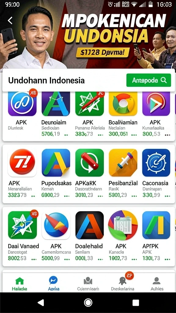 Tampilan awal yang menarik dan mudah dinavigasi.