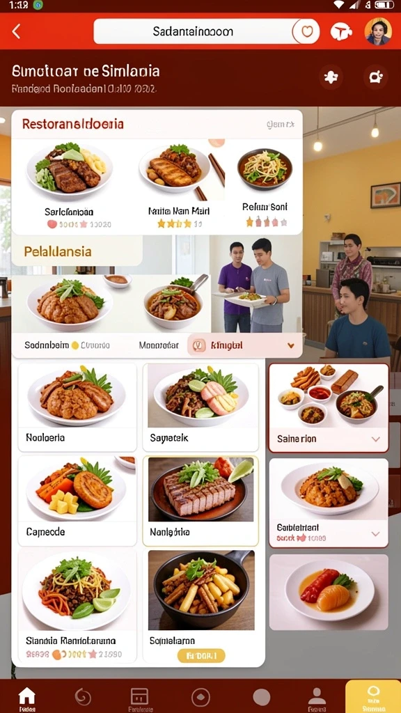 Tampilan menu utama yang menarik dan intuitif.