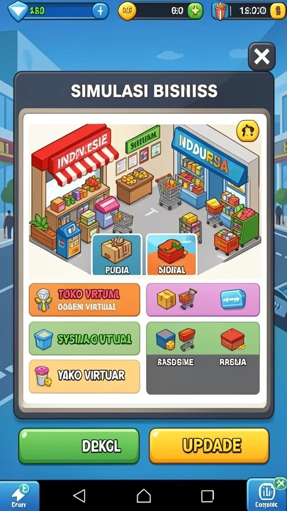 Tampilan menu utama yang menarik dan mudah dinavigasi.