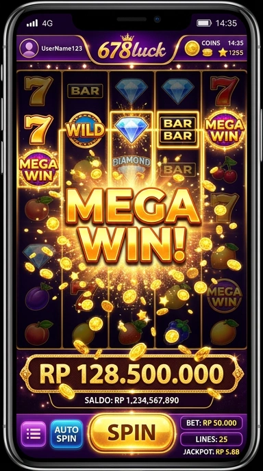 678luck — layar beranda